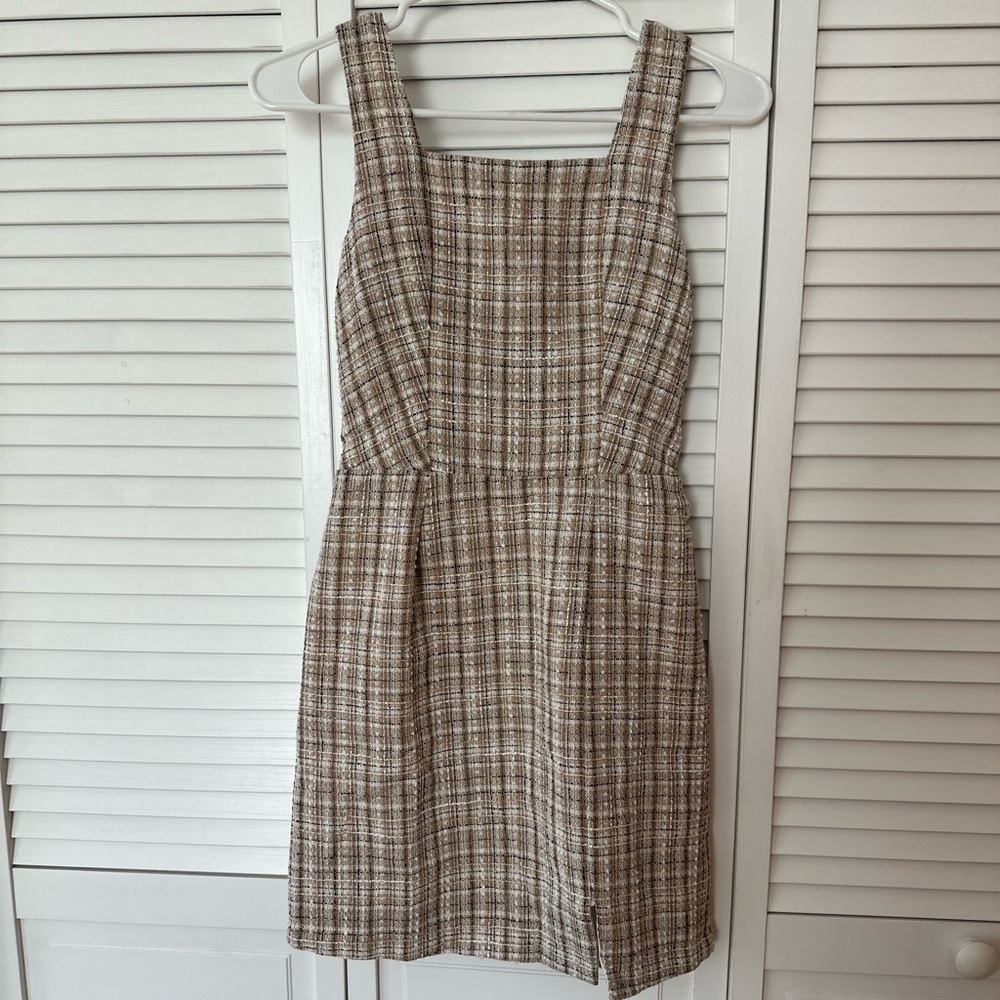 Plaid Textured Dress